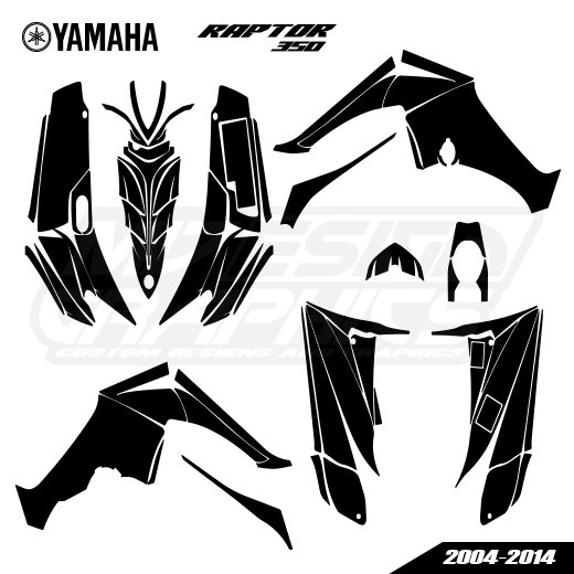 YAMAHA RAPTOR 350 2004-2014 Graphics Template