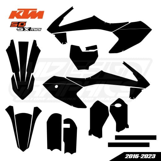 KTM 50 Sx mini 2016-2023 Graphics Template