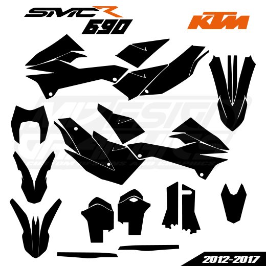 KTM 690 SMC-R 2012-2017 Graphics Templates