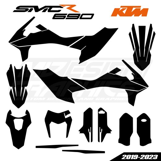 KTM 690 SMC-R 2019-2023 Graphics Templates KTM 690 SMC-R 2019-2023 Graphics Templates