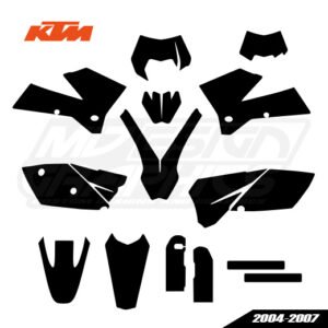 KTM All Models EXC 2004-2007 Graphics Template