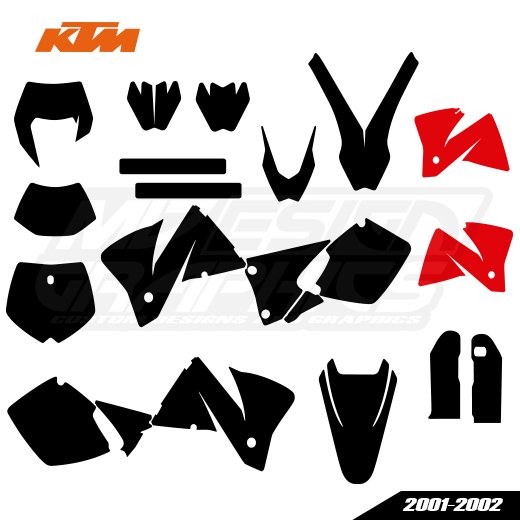 KTM All Models EXC-XC 2001-2002 Graphics Templates KTM All Models EXC-XC 2001-2002 Graphics Templates
