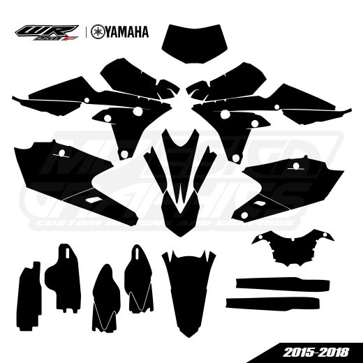 YAMAHA WRF 250 Enduro 2015-2018 Graphics Template YAMAHA WRF 250 Enduro 2015-2018 Graphics Template