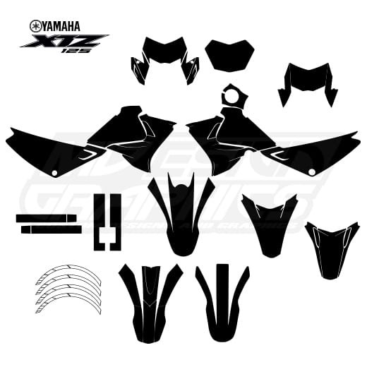 YAMAHA XTZ 125 Graphics Template YAMAHA XTZ 125 Graphics Template
