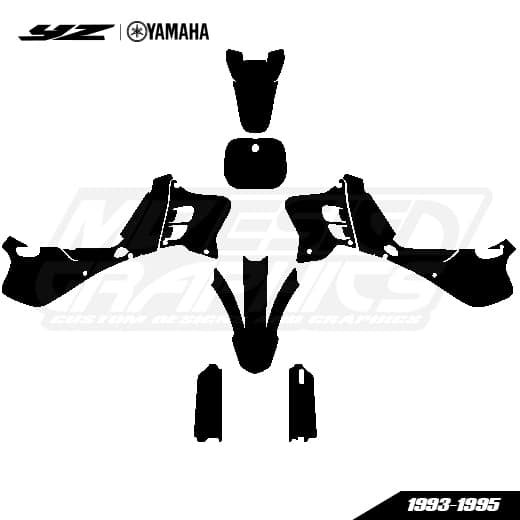 YAMAHA YZ 125-250 1993-1995 Graphics Template YAMAHA YZ 125-250 1993-1995 Graphics Template