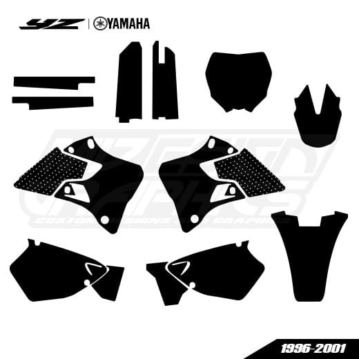 YAMAHA YZ 125-250 2T 1996-2001 Graphics Template YAMAHA YZ 125-250 2T 1996-2001 Graphics Template