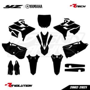 YAMAHA YZ125-250 R-TECH REVOLUTION 2002-2021 Graphics Template YAMAHA YZ125-250 R-TECH REVOLUTION 2002-2021 Graphics Template